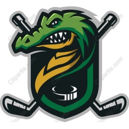 Fierce Alligator Hockey Mascot