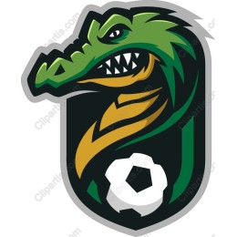 Fierce Crocodile Soccer Emblem