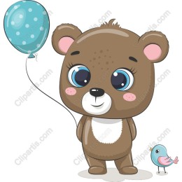 Charming Bear and Balloon