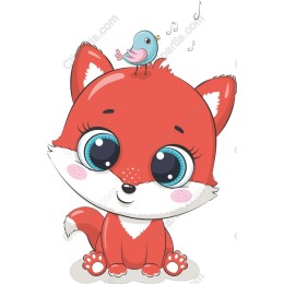 Whimsical Fox and Bird