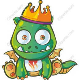 Crowned Cartoon Dragon