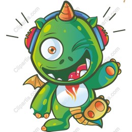 Playful Green Dragon