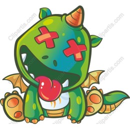 Quirky Green Cartoon Monster