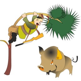 Adventure Awaits: Hunter and Boar