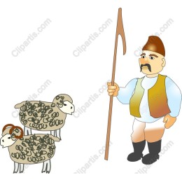 Shepherd with Sheep