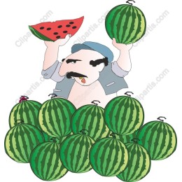 Playful Watermelon Vendor