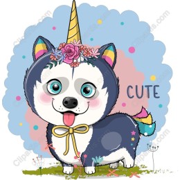 Cute Unicorn Dog