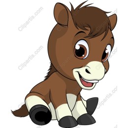 Adorable Cartoon Horse
