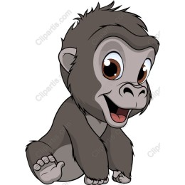 Playful Cartoon Gorilla
