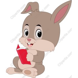 Cute Bunny Reading