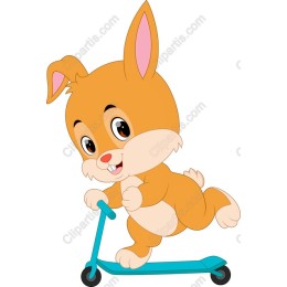 Happy Rabbit Riding Scooter
