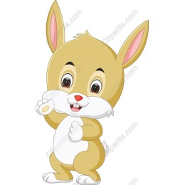 Cheerful Cartoon Rabbit