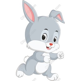 Charming Gray Bunny