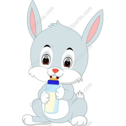 Cute Bunny with Bottle