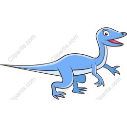 Cute Cartoon Blue Dinosaur