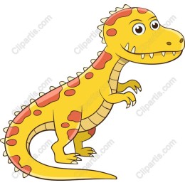 Charming Cartoon Dinosaur