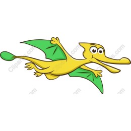 Cheerful Cartoon Pterosaur