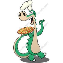 Dinosaur Chef Pizza