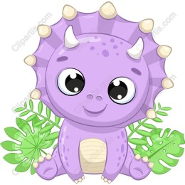 Charming Purple Dinosaur