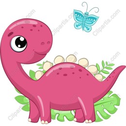 Cute Pink Dinosaur