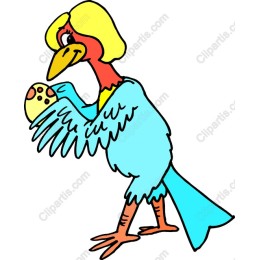 Cartoon Bird Holding Egg