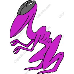 Whimsical Purple Alien