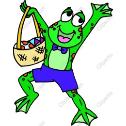 Happy Frog with Basket