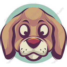 Adorable Cartoon Dog Face