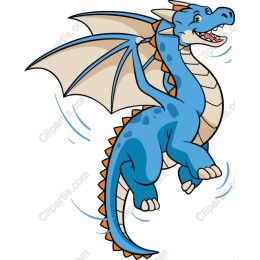 Whimsical Blue Dragon