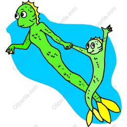 Playful Green Sea Creature