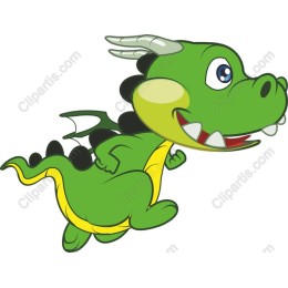 Happy Flying Green Dragon