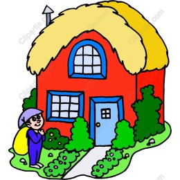 Whimsical Thatched Roof House