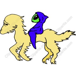 Whimsical Alien on a Fantastical Creature