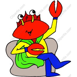 Cheerful Cartoon Crab