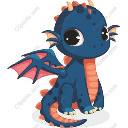 Cute Blue Dragon