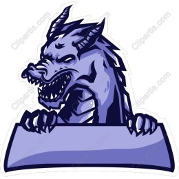Fierce Dragon with Banner