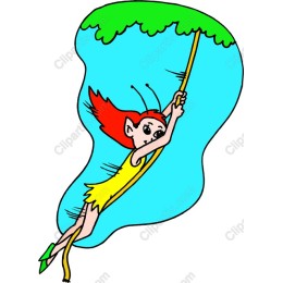 Whimsical Girl Swinging