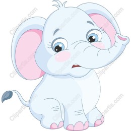Cute Blue Elephant