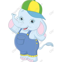 Cute Blue Elephant