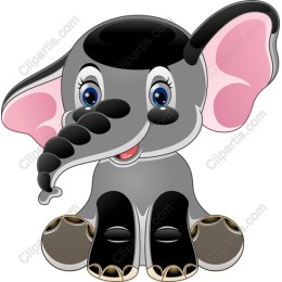 Playful Cartoon Elephant