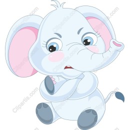 Adorable Cartoon Elephant