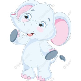 Cheerful Cartoon Elephant