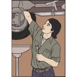 Professional Mechanic Working Underneath Vehicle