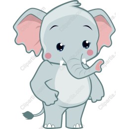 Adorable Cartoon Elephant