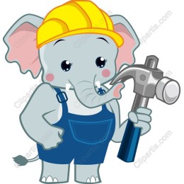 Playful Elephant Construction