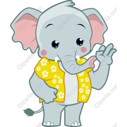 Cheerful Floral Elephant
