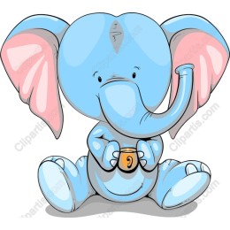 Cute Blue Elephant with Mug