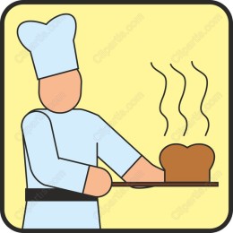 Charming Chef Serving Fresh Bread