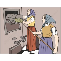 Vintage Baking Scene
