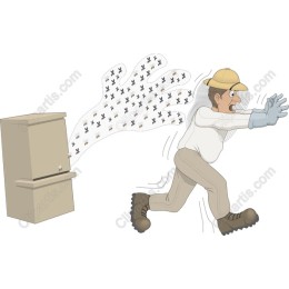 Beekeeper in Action - Humorous
